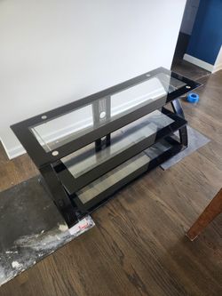Black Glass Tv Stand 