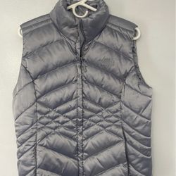 WOMENS NORTH FACE LARGE PUFFER VEST GREY 550