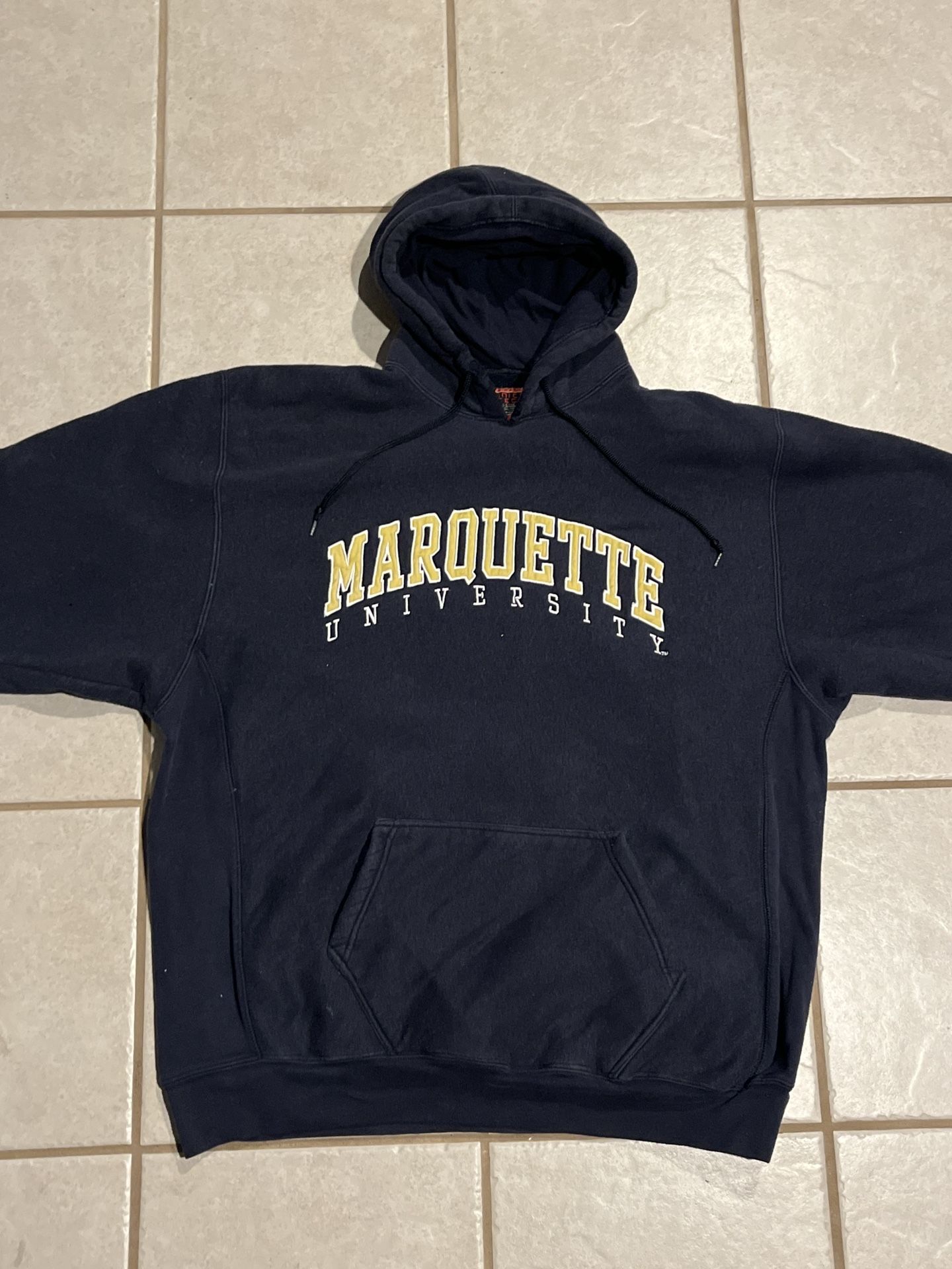 Marquette Navy And Yellow Hoodie