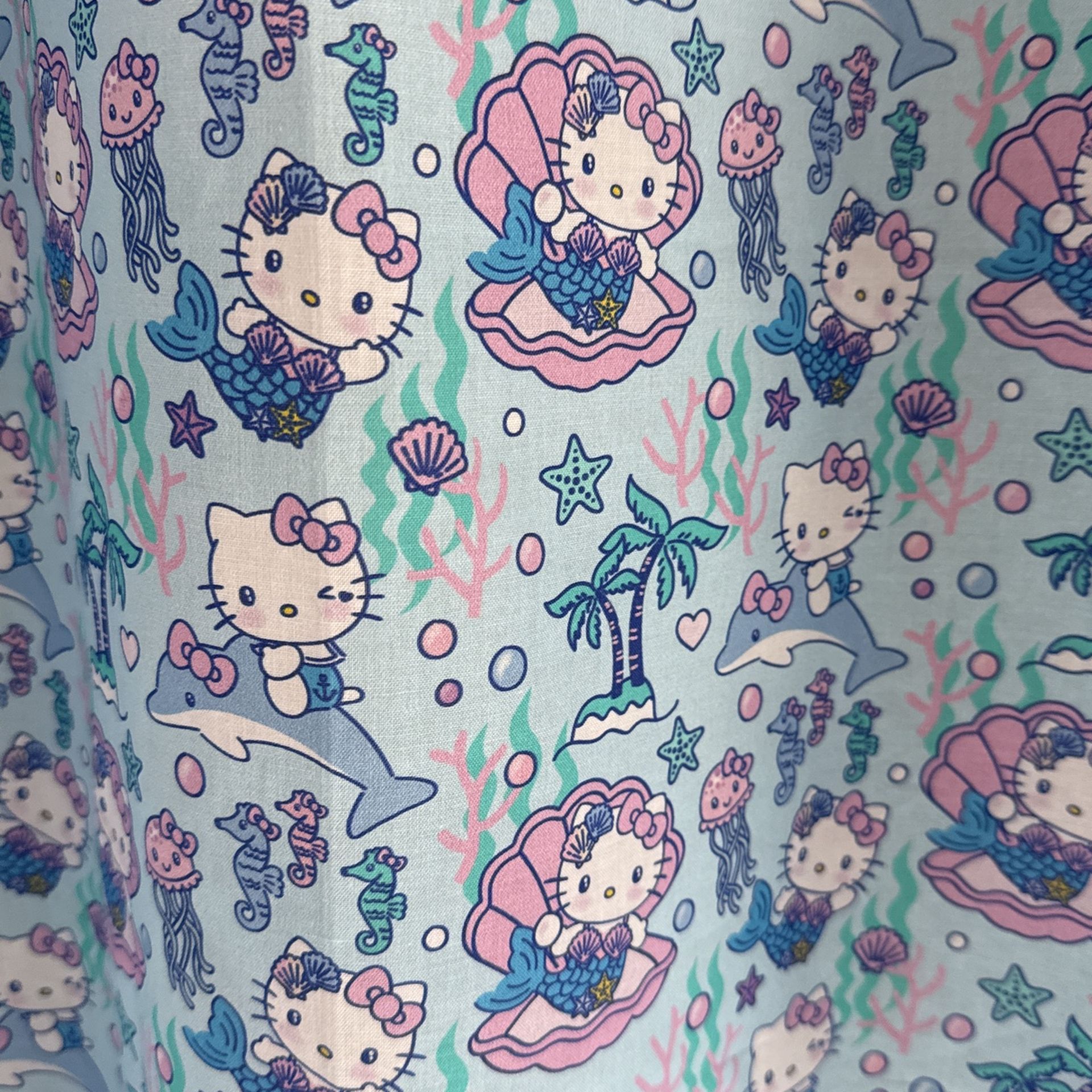 Hello Kitty Hand Made Mermaid Curtains Blackout Two Sets