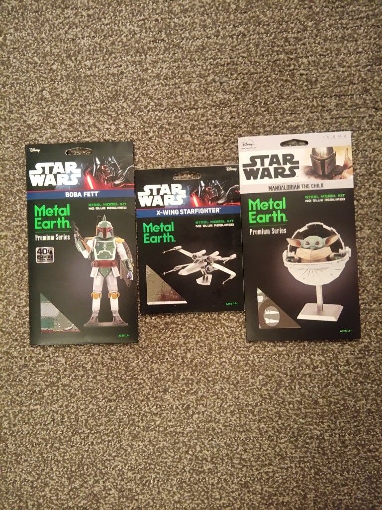 Metal Earth Set Of 3 Star Wars Kits. Low Price