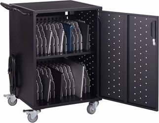 Line Leader Essential 30-Device Charging Cart for Chromebooks, Laptops & Tablets