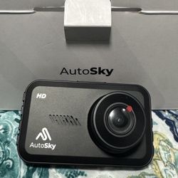 AutoSky Dash Cam Front and Rear - Dash Camera for Cars Mini Dash Cam Full HD with 32GB Memory Card, 3 inch IPS Screen, Accident Lock, Loop Recording, 
