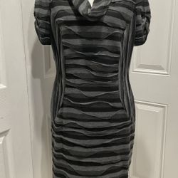 Evan-Picone Women’s Thin Jersey Textured Fitting Lined Dress, Size 14