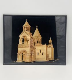 Vintage Fabric And Straw Or Bamboo Artwork 