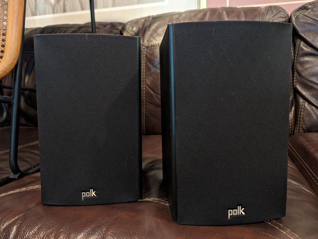 Polk Audio Speakers T15 100 Watt Home Theater Bookshelf Speaker Monitor Pair 