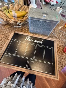 Weekly Planner Chalkboard with Wood Frame ‼️NEED GONE ASAP‼️