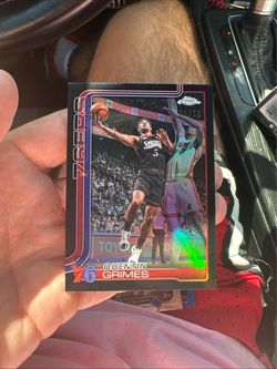 2025 Topps Chrome Update Quentin Grimes Black basketball Refractor/10 #137
