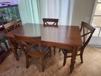 Pottery Barn Dining Table with 4 Chairs