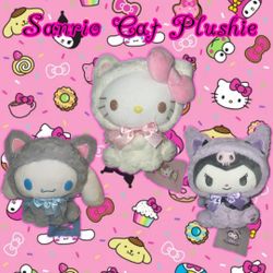 Hello Kitty Cinnamoroll Kuromi Cat Plushies
