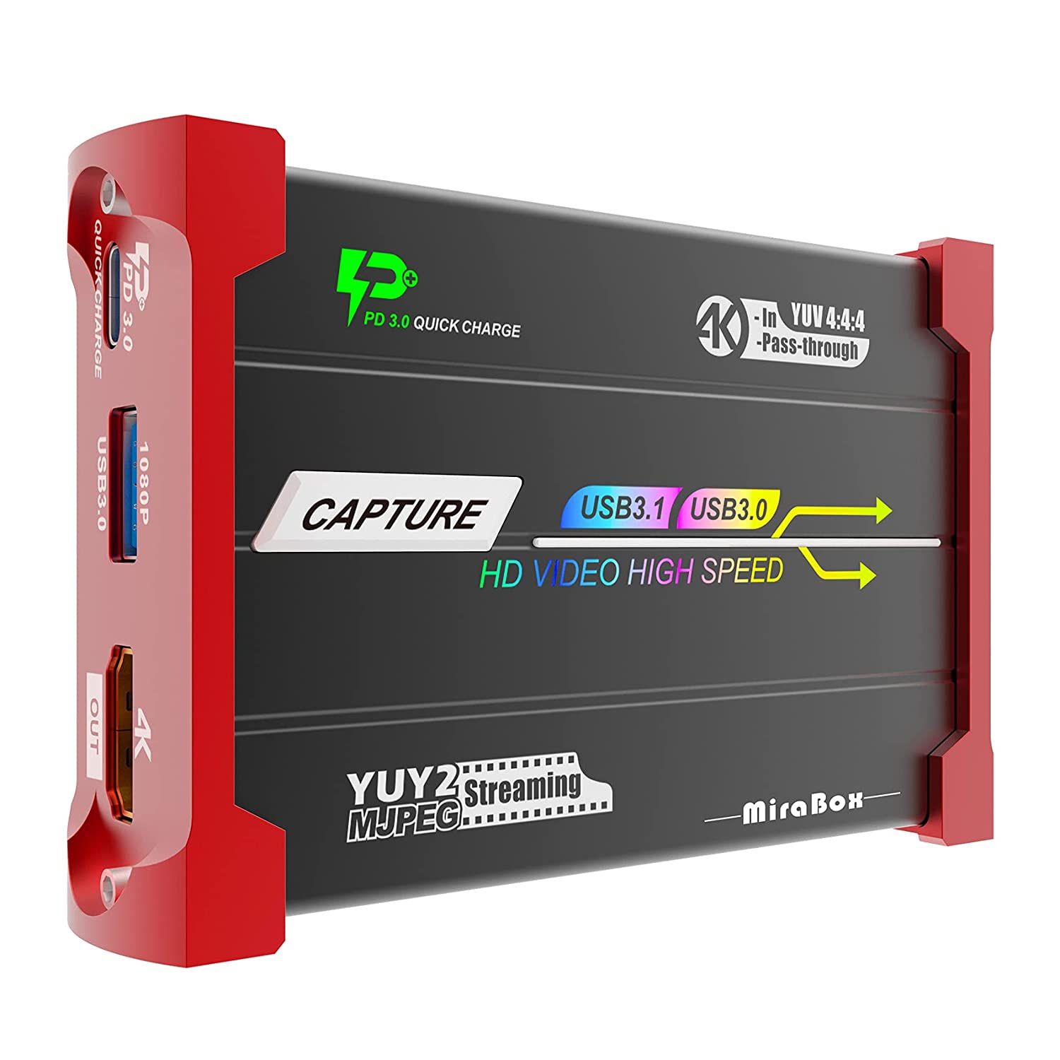 Audio Video Capture Card with Charger Dock for