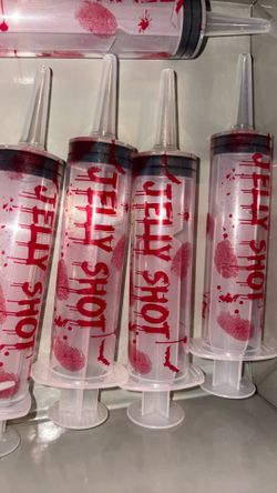 6 Piece Jello Shot Syringes Halloween 2oz