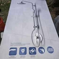 Vitalio 5-spray 7 in. Dual Shower Head and Handheld Shower Head in Chrome

