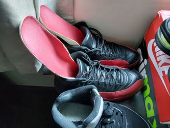 Air Jordan 12 Bred Black Red Sneakers