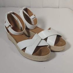 Michael Shannon Cork Wedge Sandals