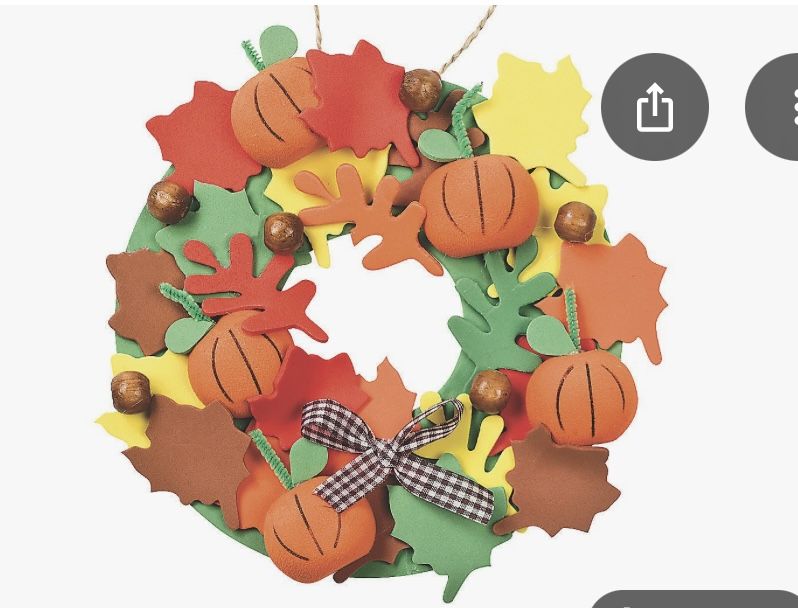 3-D Pumpkin Wreath Craft Kit (12 kits in Bag)
