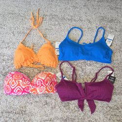 NWT Bikini Swimsuit Top Lot Of 4 Size XL Anne Cole BAR III Salt & Cove