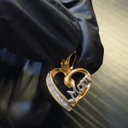 10K Diamond MOM Pendant 