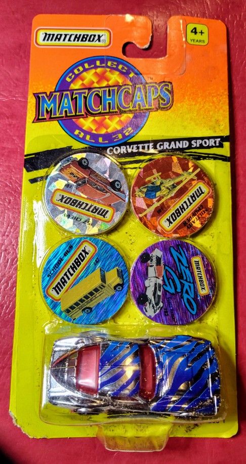 Vintage Matchbox Match cap and car Sealed