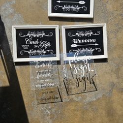 Wedding Signs ( Everything Sells Together)