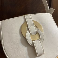 women's white messenger bag