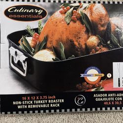 16 X 12 X 3.75 Inch Nonstick Turkey Roster With Removable Rack $ 25