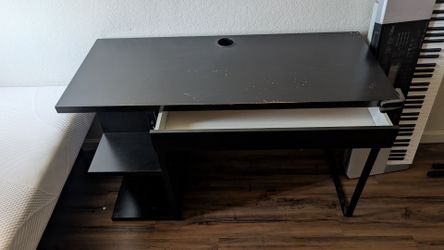 Bed frame ($35). Mattress ($25). Chair ($15). Table  ($35)