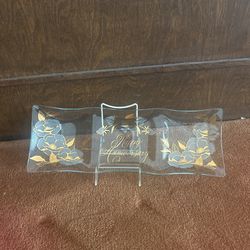 Happy Anniversary glass decoration 