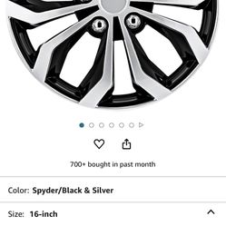 Pilot Automotive WH553 Spyder Black and Silver Wheel Cover