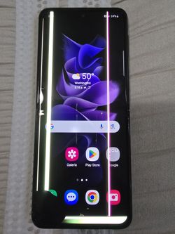 Samsung Galaxy Z Flip3 - 128 GB -  (AT&T) Para Partes O Reparar Roto Como Se Muestra En Las Fotos 