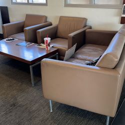 Chairs And Sofa  Brown 