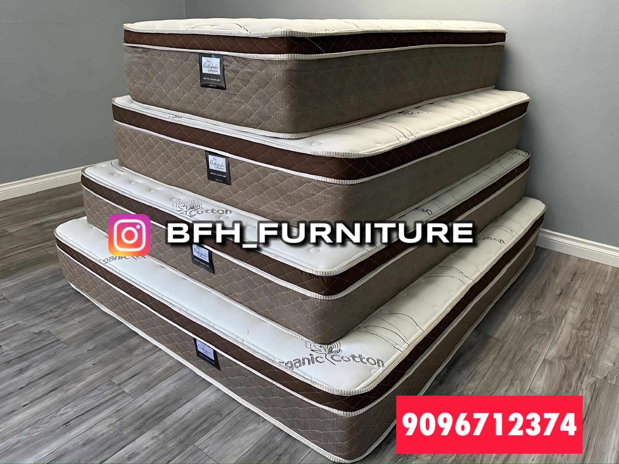 12in Full Size Organic Cloud Comfort Europillow Top Mattress