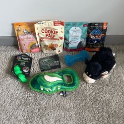 New Dog Bundle: 4 Dog Treats & 4 Toys ($80 Value)