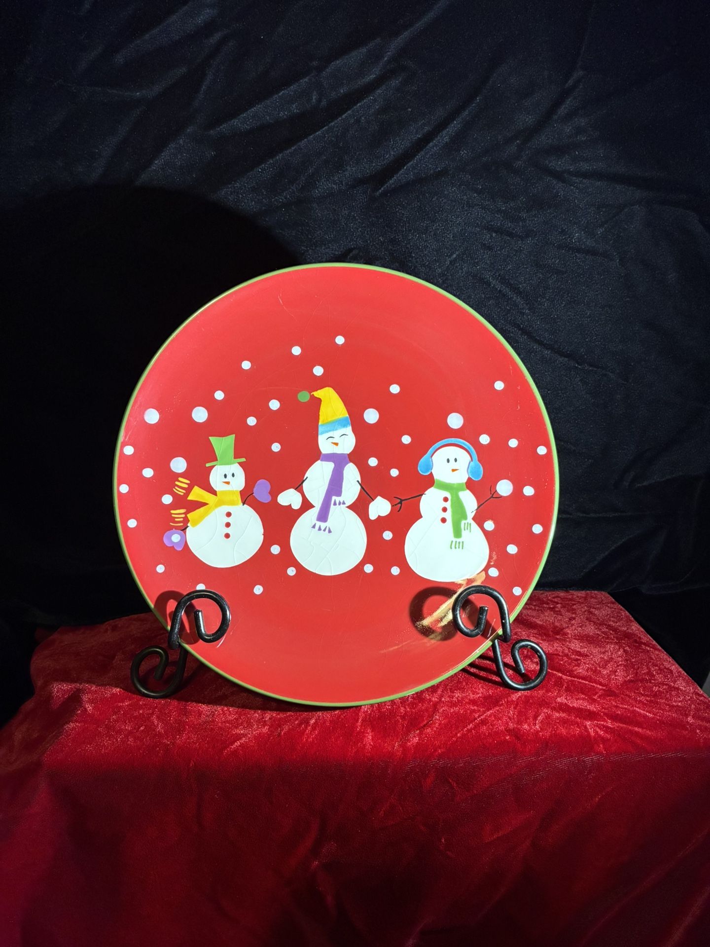 Four Pier 1 Snowball Plates For $25