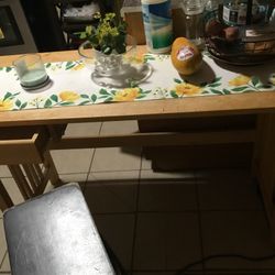 Wooden Home Desk With Small Drawer