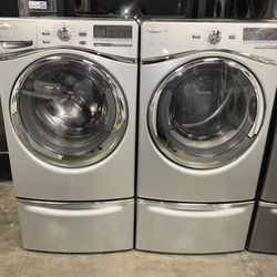 WHIRLPOOL XL CAPACITY WASHER DRYER ELECTRIC SET 