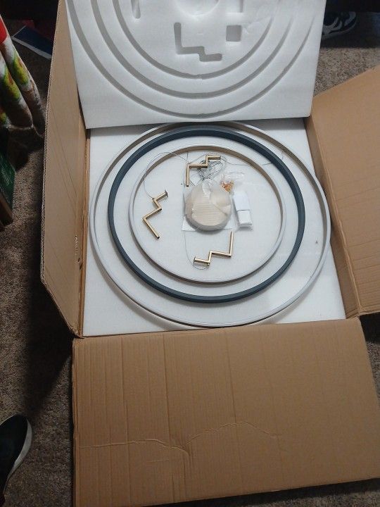 3 Ring LED Chandelier Black And Gold