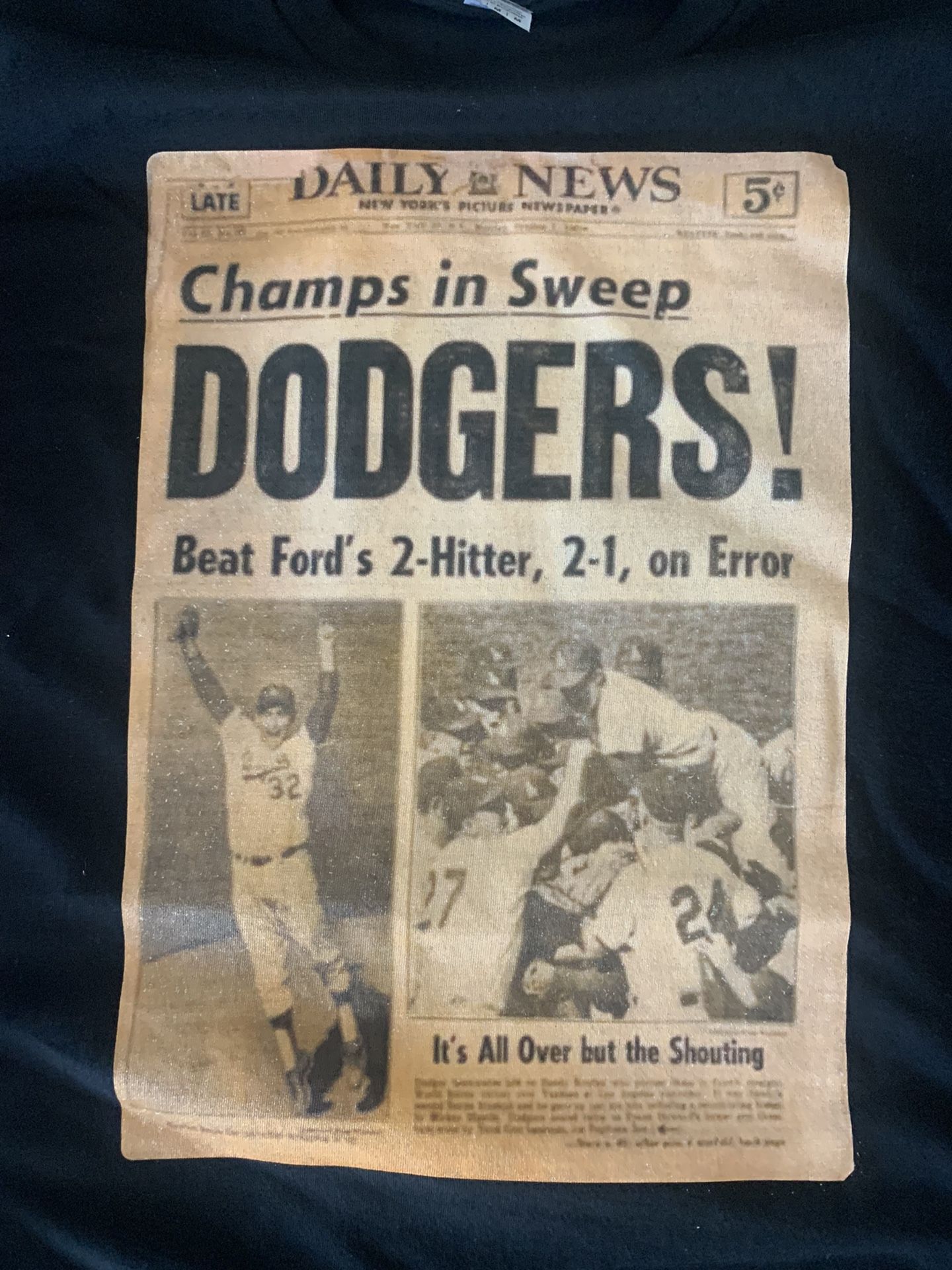 LA Dodgers T-shirt MLB World Series  1963