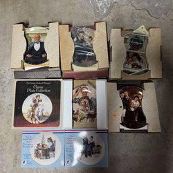 Vintage Norman Rockwell & Dad warbuck plates