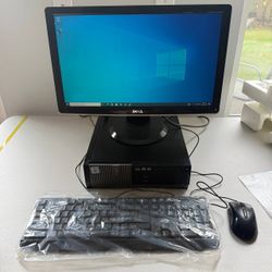 Dell Desktop PC Bundle - Fast Intel i5, 16GB RAM, Fast SSD, 24" Dell 1080p 75Hz Monitor, Win 10 Pro