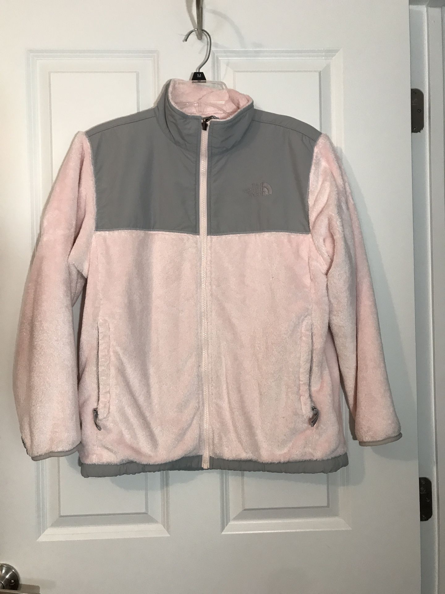 The North Face Pink and Gray Youth Fleece Jacket