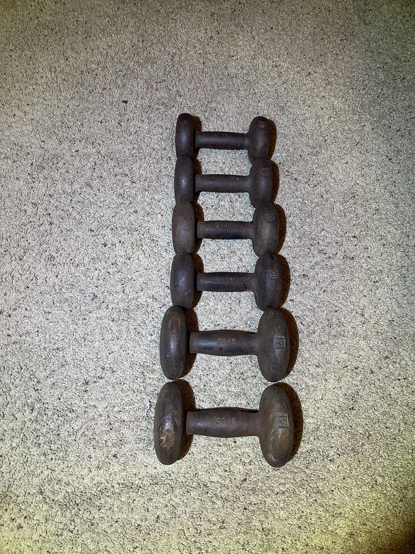Dumbbells Steel, Iron, Weights, 3 Sets