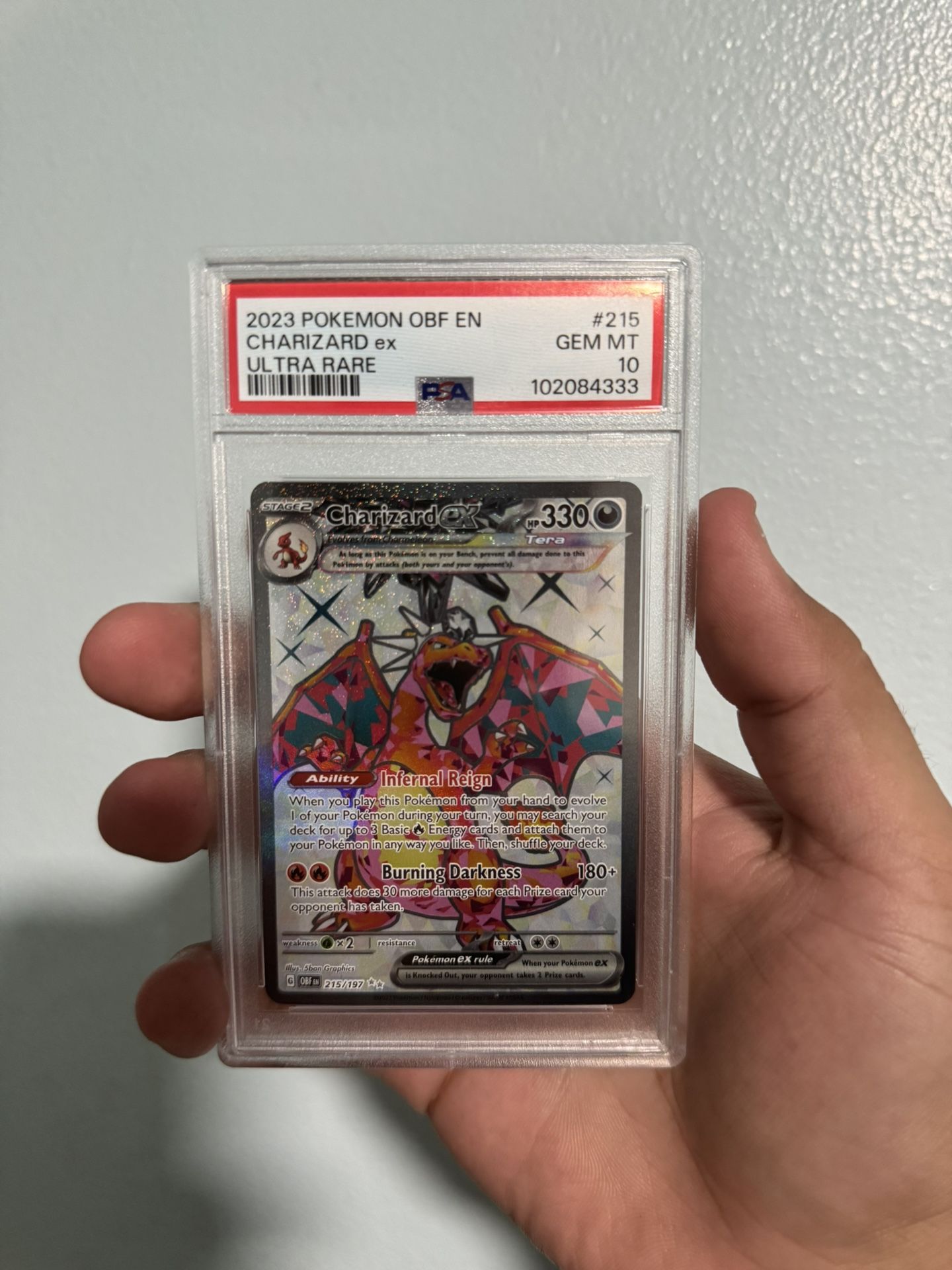 PSA 10 Charizard EX 215/197 (Obsidian Flames)