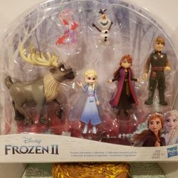 DISNEY FROZEN II- ADVENTURE COLLECTION ACTION FIGURES, New Six Characters. Z6