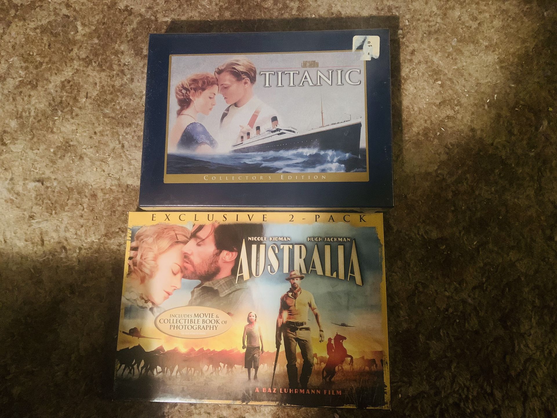 Movies Gift Sets.. Dvd Collector Gift Box Sets Of Popular Titanic Or Australia. $20 Each