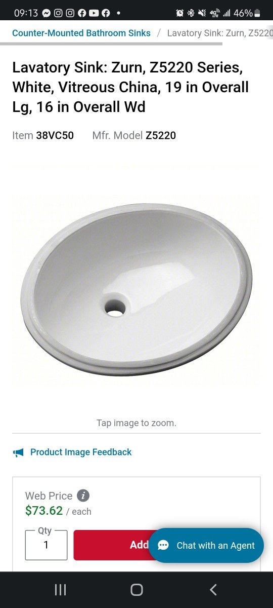 Zurn Z5220-BA Lavatory Sinks