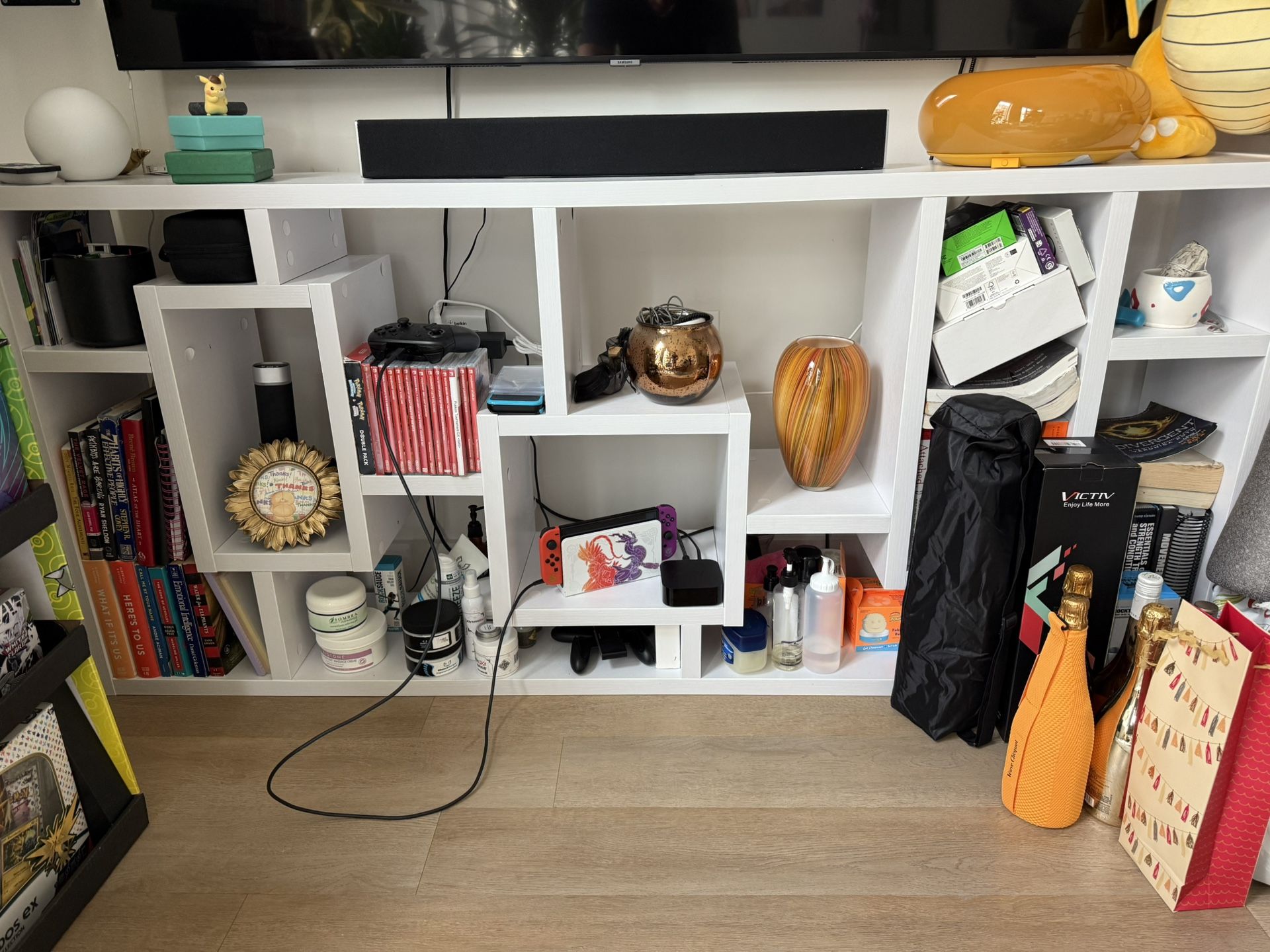 Tv Console With Shelves