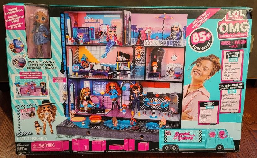 LOL Surprise OMG House Real Wood Dollhouse With 85+ Surprises