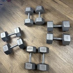 Vintage IVANKO Dumbbells (Reconditioned) 65s, 55s, 50s And 45s Pounds. [Reconditioned] 430 #