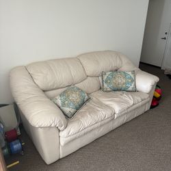 Free White Leather Couch  (corona Ca) 